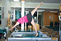 pilates austin Arabesque technique on the reformer