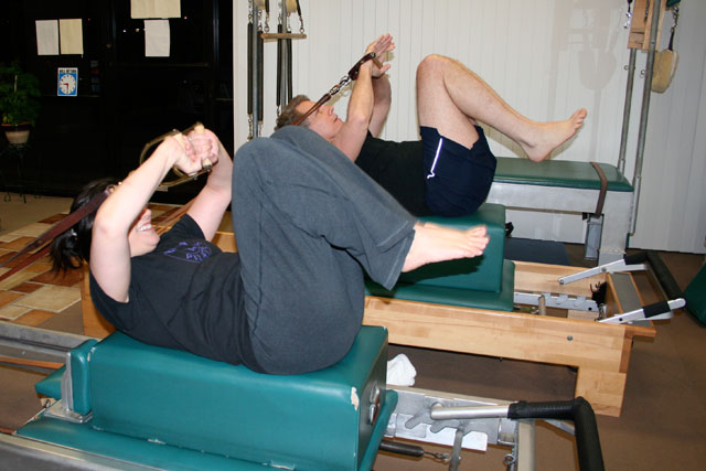 Pilates backstroke technique beginning position