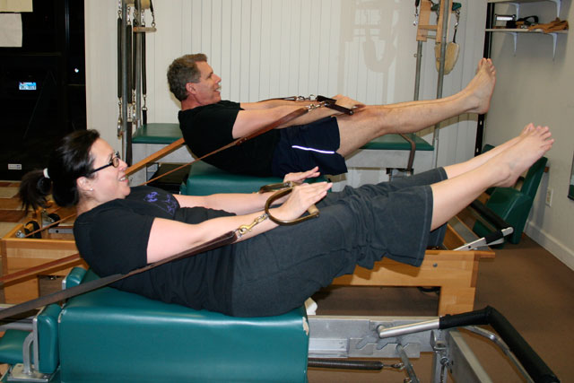 Pilates backstroke technique middle position